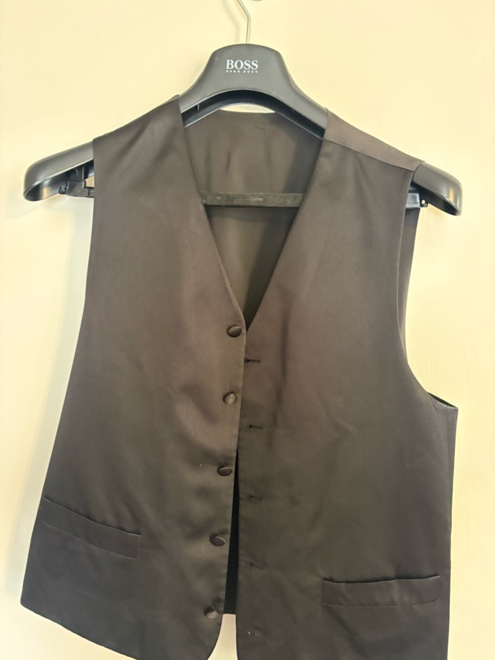BOSS Black Satin-Lapel Tuxedo Jacket and Vest - Picture 2 of 11